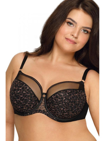 Бюстгальтер полумягкий Ava Tiger Eye AV 1934 Черный-капучино