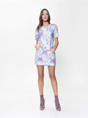 Хлопковая туника с принтом LTH 897 || Туніка жін. CE LTH 897, р.170-96-102, pastel water colour