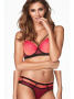 Комплект Kinga Volcano - бюстгальтер push up PU-585 и полные трусики P-585/2 Малиново-апельсиновый с черным || Комплект Kinga Volcano - бюстгальтер push up PU-585 и полные трусики P-585/2 Малиново-апельсиновый с черным