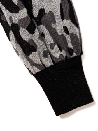 Ультрамодный джемпер с принтом &quot;камуфляж&quot; и мерцающим блеском 839 || Джемпер жін. CE LD 839, р.170-96, grey