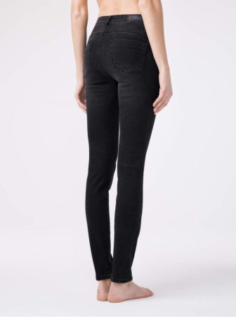 Моделирующие eco-friendly джинсы skinny push-up с высокой посадкой CON-148 || Брюки джинсові жін. CE CON-148, р.170-106, washed black
