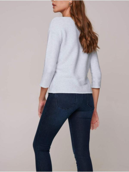 Фактурный джемпер из пряжи с хлопком и модалом LDK 103