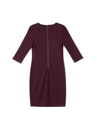 Ультрамодное платье-футляр с металлическим блеском 854 || Плаття жін. CE LPL 854, р.170-100-106, bordo