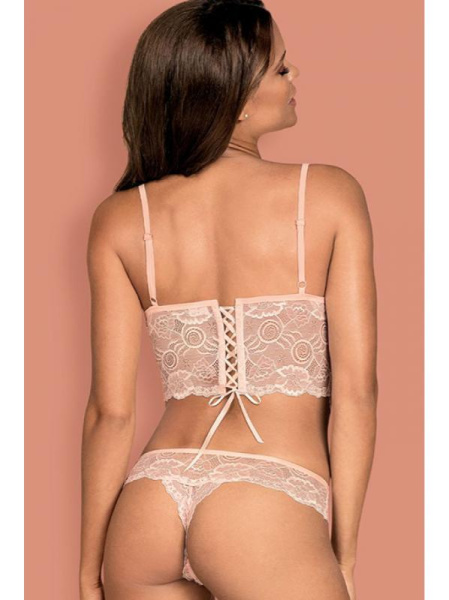 Боди Obsessive Alluria Нежно-розовый