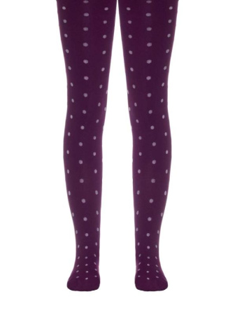 Колготки в горошек PAOLA, р.140-146, melanzana