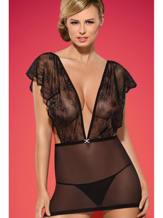 Комплект Obsessive Merossa chemise Черный