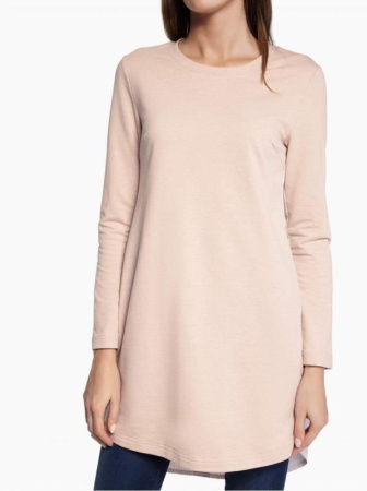 Стильная туника с имитацией рубашки 831 || Туніка жін. CE LTH 831, р.170-84-90, beige