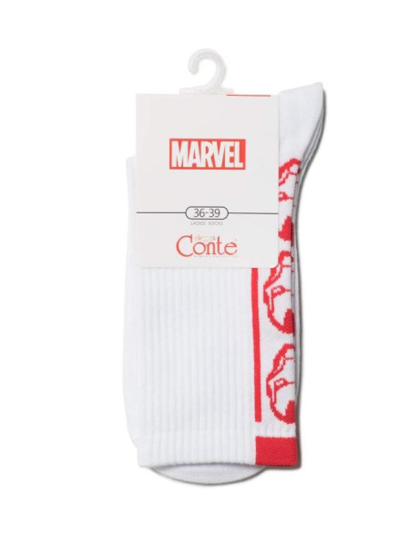 Носки жен. хлопковые Conte MARVEL 19С-116СПМ, р.23-25, 175 белый