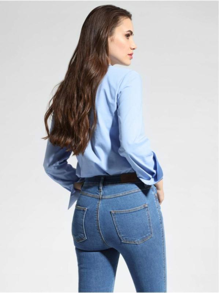 Классическая однотонная рубашка из хлопка LBL 1041