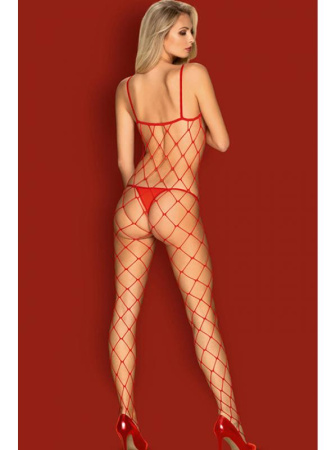 Комбинезон-сетка Obsessive N102  Красный || Комбинезон-сетка Obsessive N102  Красный