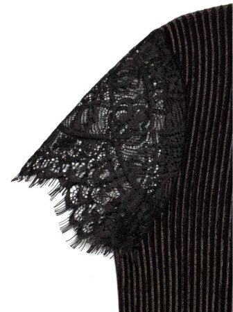 Топ из фактурного велюра LD 1059 || Джемпер жін. CE LD 1059, р.170-96, royal black