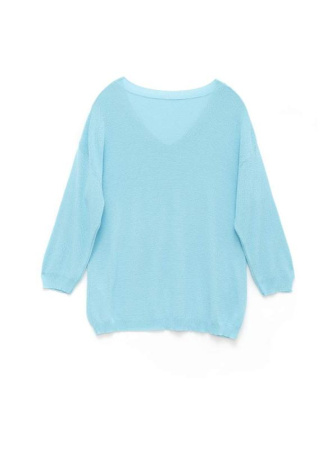 Фактурный джемпер с разрезами по рукавам из пряжи с вискозой LDK 086 || Джемпер жін. CE LDK086 19С-117СП, р.170-92, dusty rose