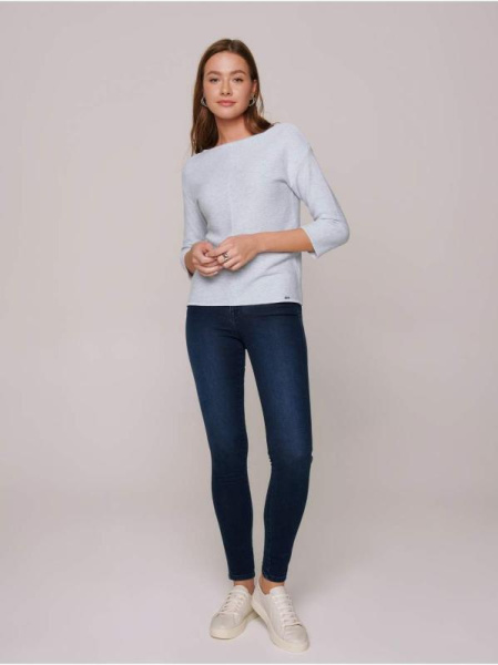 Фактурный джемпер из пряжи с хлопком и модалом LDK 103