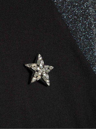 Джемпер с мерцающим блеском и брошью 837 || Джемпер жін. CE LD 837, р.170-88, Nero