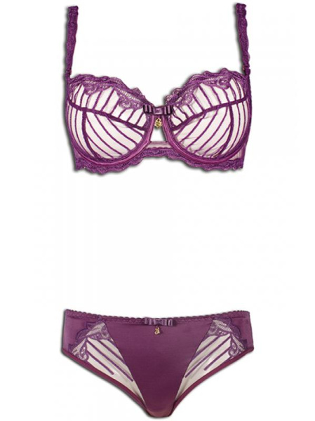 Комплект Samanta Papilio - бюстгальтер с мягкой чашкой A122 и полные трусики B300 Бургунд