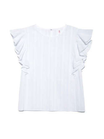 Хлопковая блузка с воланами LBL 906 || Блуза жін. CE LBL 906, р.170-92-98, white