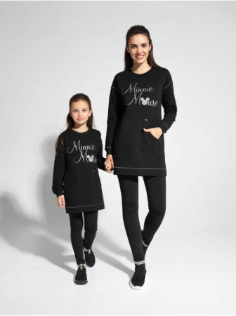 Хлопковая туника с мерцающей надписью Disney LTH 954 || Туніка жін. CE DISNEY LTH 954, р.170-88-94, risky red