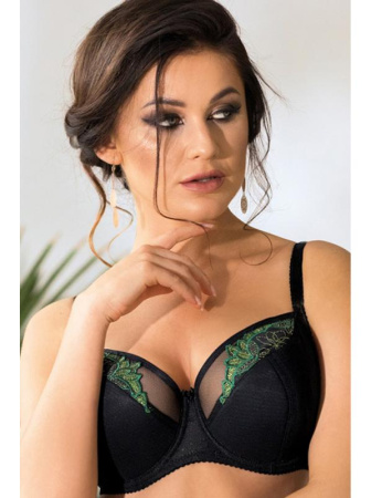 Бюстгальтер полумягкий Dama Kier Thelma Черно-зеленый