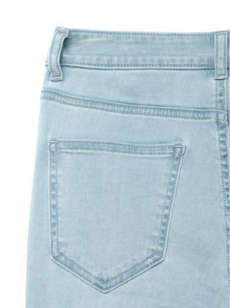 Eco-friendly джинсы зауженного кроя с высокой посадкой CON-115 || Брюки джинсові жін. CE CON-115, р.164-90, bleach blue