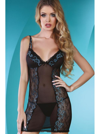 Комплект LivCo Corsetti Muriel Черно-бирюзовый