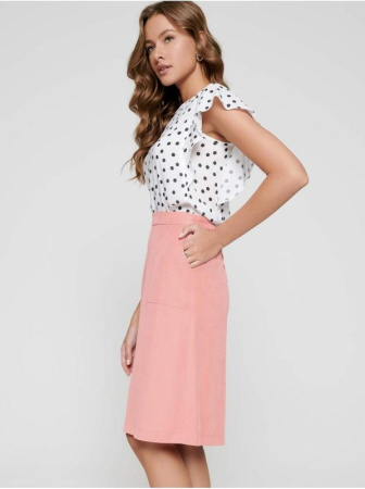 Юбка А-силуэта из вискозы с эффектом &quot;ощущение шелка&quot; FROSTY || Спідниця жін. CE FROSTY, р.170-94, misty coral