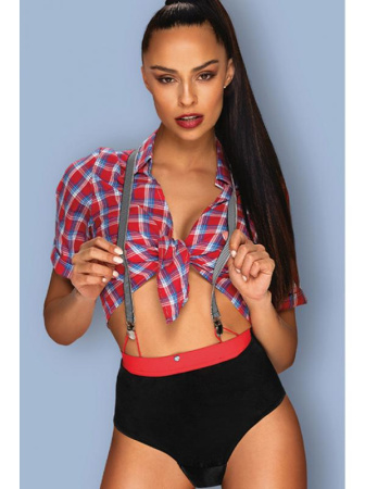 Костюм Obsessive Worker Girl Черно-красный