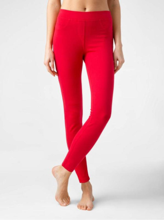 Моделирующие джеггинсы с высокой посадкой INSTYLE, р.164-94, red