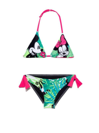 Яркий купальник TROPICAL LOVE с рисунками героев Disney || Костюм купальний для дівчат СE TROPICAL LOVE, р.158,164-84, green-black