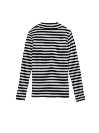 Водолазка в полоску из вискозы премиального качества LD 1037 || Джемпер жін. CE LD 1037, р.170-84, black-ivory