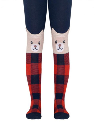 Колготки детские Conte Kids TIP-TOP 17С-60СП, р.62-74, 449 темно-синій-червоний