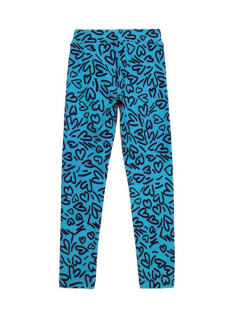 Леггинсы с рисунком &quot;сердечки&quot; LOVELY, р.128-68, Blue || Жіночі з малюнком &quot;сердечка&quot; LOVELY, р. 128-68, Blue