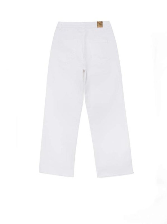 Укороченные джинсовые брюки с высокой посадкой и необработанным краем CON-243 || Брюки джинсові жін. CE CON-243, р.170-90, white