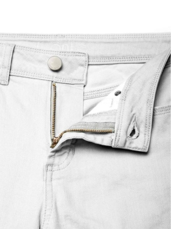Укороченные eco-friendly джинсы с манжетами CON-129 || Брюки джинсові жін. CE CON-129, р.170-94, bleach grey