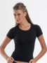 Женская футболка Oztas A-2654, S, Черный || Женская футболка Oztas A-2654, S, Черный