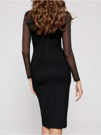 Платье супероблегающего кроя с вставкой из прозрачной сетки LPL 1062 || Плаття жін. CE LPL 1062, р.170-88-94, royal black