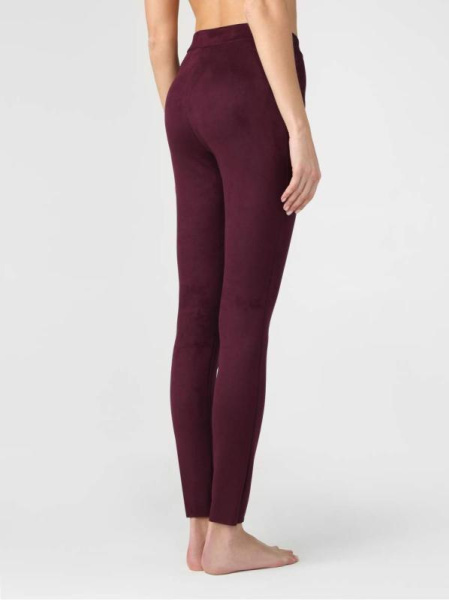 Леггинсы из искусственной замши с высокой посадкой DESIRE LUX, р.170-98, grape wine
