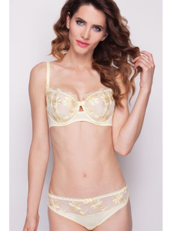 Комплект Samanta Happiness - бюстгальтер с мягкой чашкой A142 и бразилианки M300 Лимон