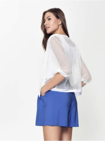 Ультрамодный бомбер из кружева с рукавами \u00be LJ 895