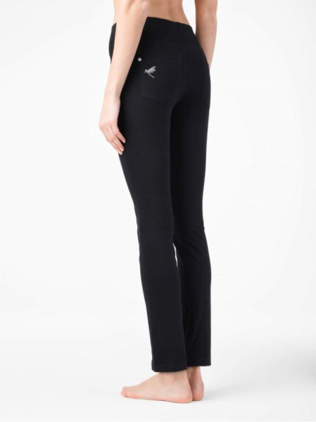 Классические джеггинсы с высокой посадкой SWIFT, р.170-98, Nero