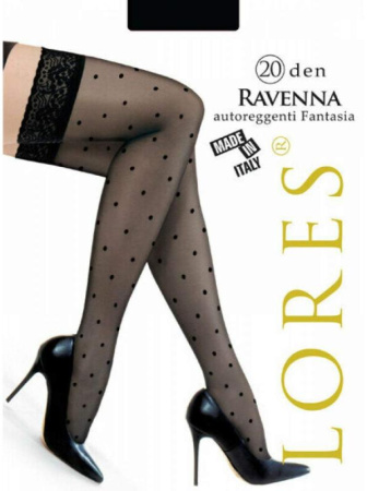Чулки женские Ravenna autoreggenti Fantasia 20, 1/2, nero(черный)