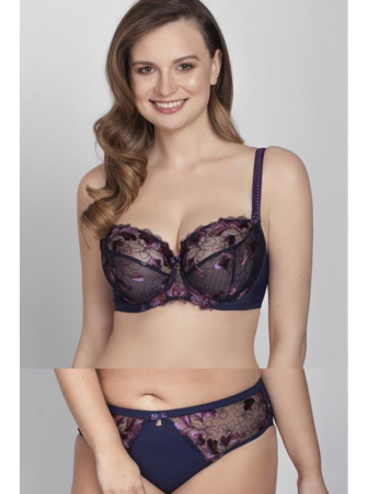 Комплект Samanta Norah - бюстгальтер с мягкой чашкой A122 и полные трусики B400 Синий
