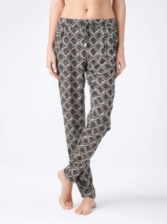 Брюки свободного кроя с геометрическим принтом CHANTAL || Брюки жін. CHANTAL, р.176-80-108, yellow