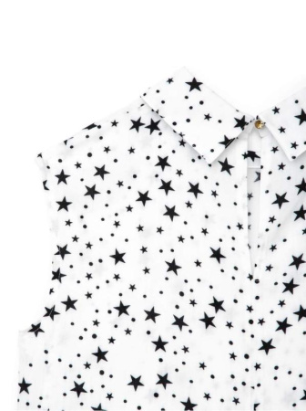 Легкая блузка со звездным принтом LBL 885 || Блуза жін. CE LBL 885, р.170-84-90, white-black