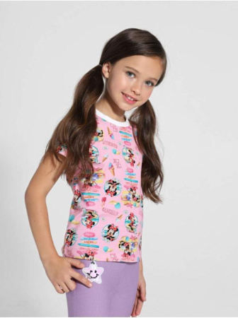 Хлопковая футболка с коротким рукавом и принтом Disney 966