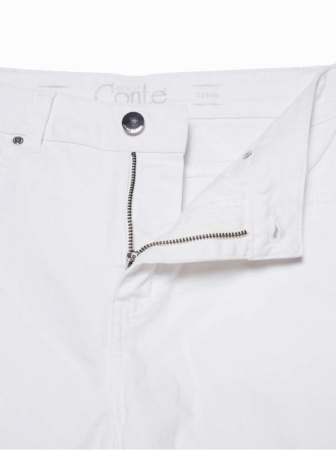 Укороченные джинсовые брюки с высокой посадкой и необработанным краем CON-243 || Брюки джинсові жін. CE CON-243, р.170-90, white