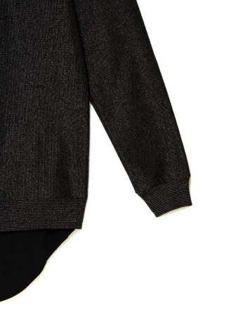 Хлопковая туника с имитацией рубашки LTH 1046 || Туніка жін. CE LTH 1046, р.170-88-94, black