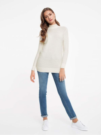 Удлиненный свитер из итальянской пряжи с модалом 037 || Джемпер жін. CE LDK037 18С-52СП, р.170-84, попелясто-рожевий