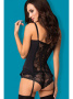 Комплект Obsessive Heartina corset Черный || Комплект Obsessive Heartina corset Черный
