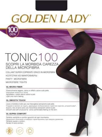 Колготки женские плотные GOLDEN LADY Tonic 100, 2, grigio profondo(темно-серый)
