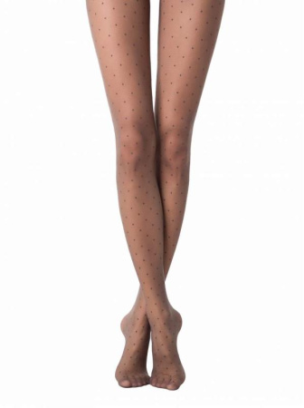 Колготки в горошек DOTS Lycra, р.4, Grafit